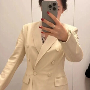 New ZARA leather women jacket coat blazer